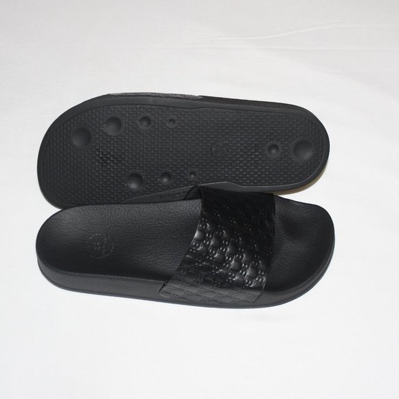 BALMAIN MEN\'S CALYPSO BLACK LEATHER SLIDES EU39/ US 6 main image 2
